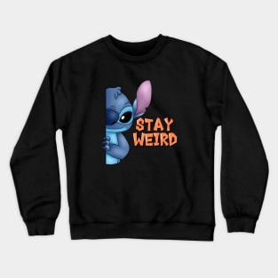 stitch stay weird Crewneck Sweatshirt